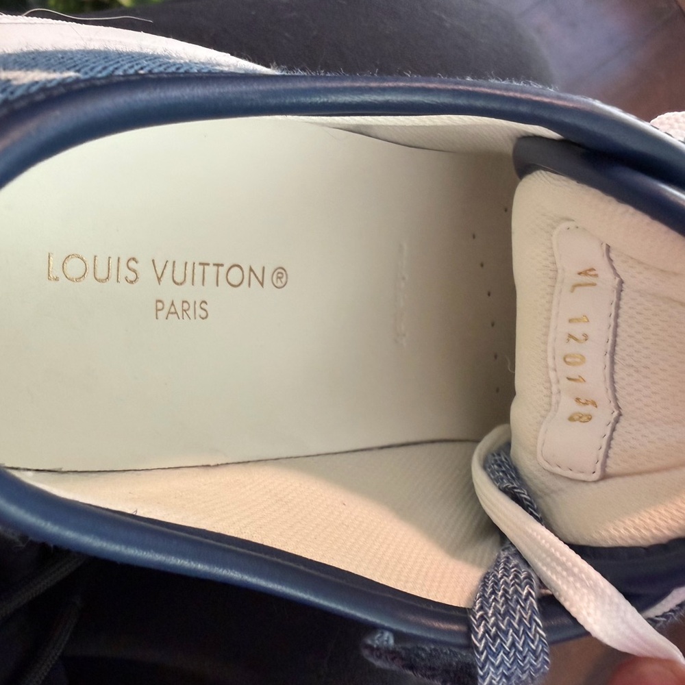 Louis Vuitton Denim and White Monogram Sneakers - Picture 10 of 12